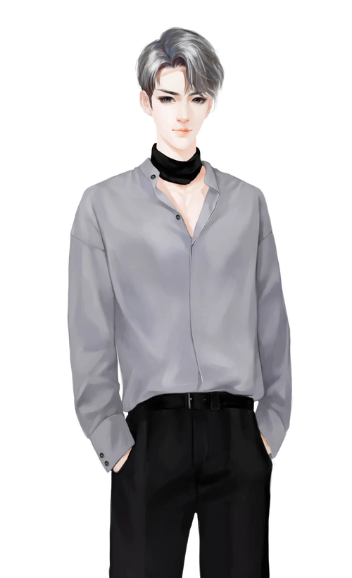 参考例图橙光游戏男生现代半身立绘(正面).