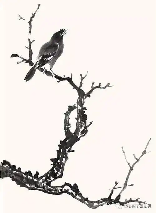 国画教程深入浅出的学习写意八哥的画法