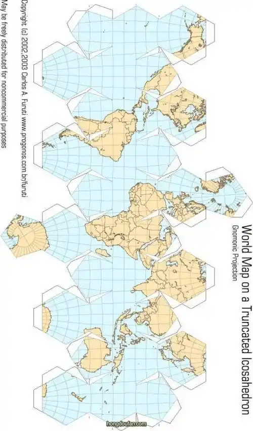 可打印纸模图片下载假期一起做立体世界地球仪