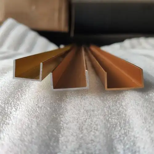 定制铝材装饰u形铝合金 卡槽u型铝条包边条氧化处理 单槽导轨凹槽