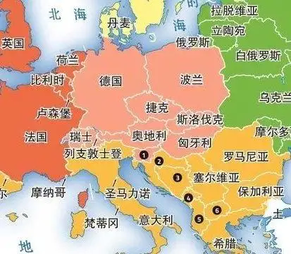 欧洲国家地理位置
