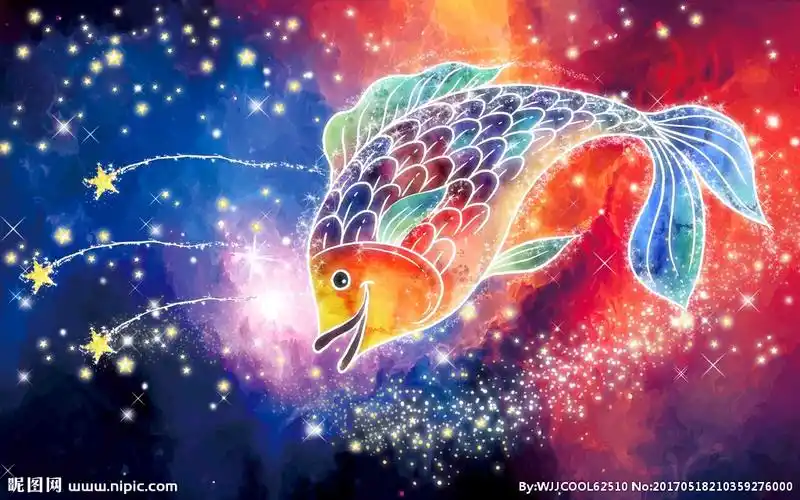 双鱼座星空背景图片
