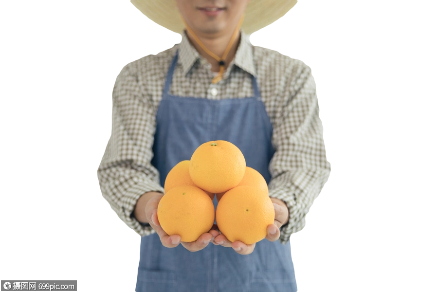 手捧橙子人物真人图片