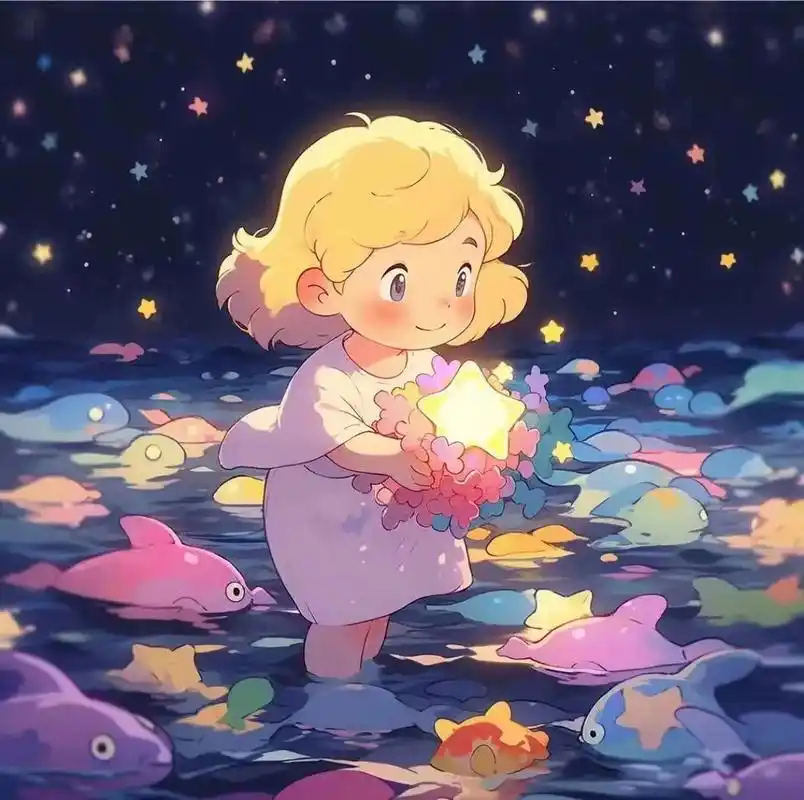 头像丨荧光泛泛,你是宇宙中心的光亮