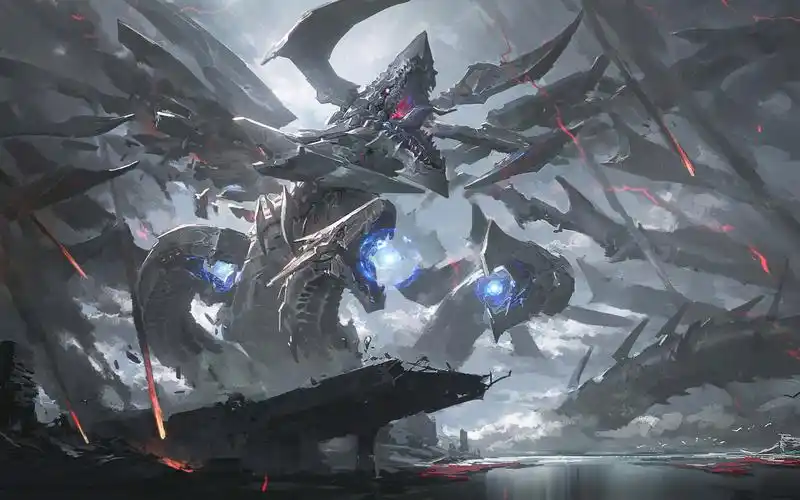 【板绘】游戏王·"铠皇龙-电子暗黑终结龙"高贵的饲料