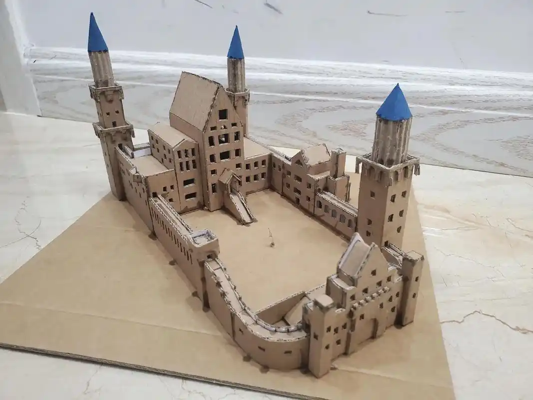 纸板手工-新天鹅城堡 - 抖音