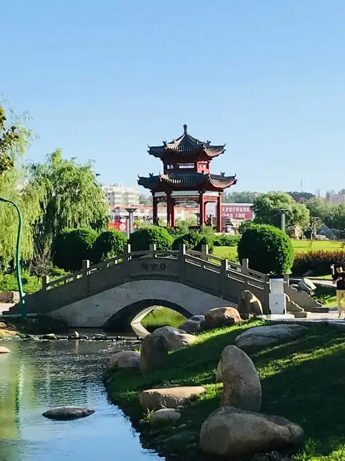 榆林河滨公园的美景