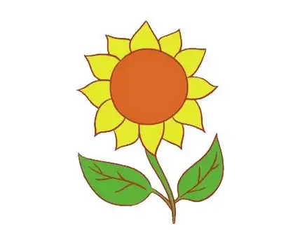 向日葵简笔画怎么画向日葵简笔画步骤教程