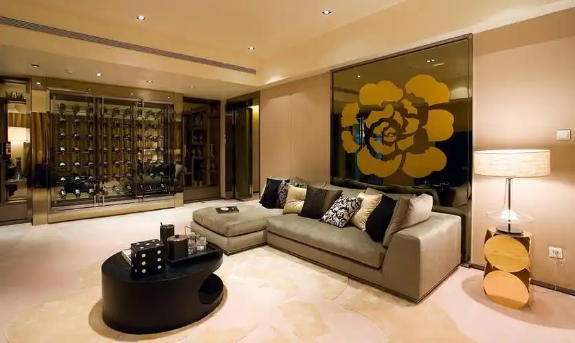 1,上海-汤臣一品住宅精装系列装修案例-客厅摘要:全筑住宅精装系列