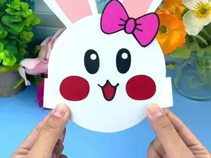 可爱的小白兔头饰教程来了!