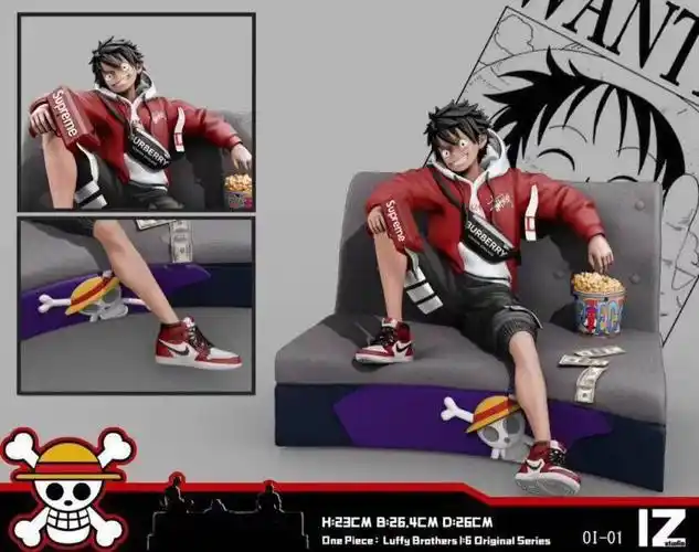 海贼王街头潮流男团潮牌路飞索隆山萨博艾斯国产潮玩盲盒