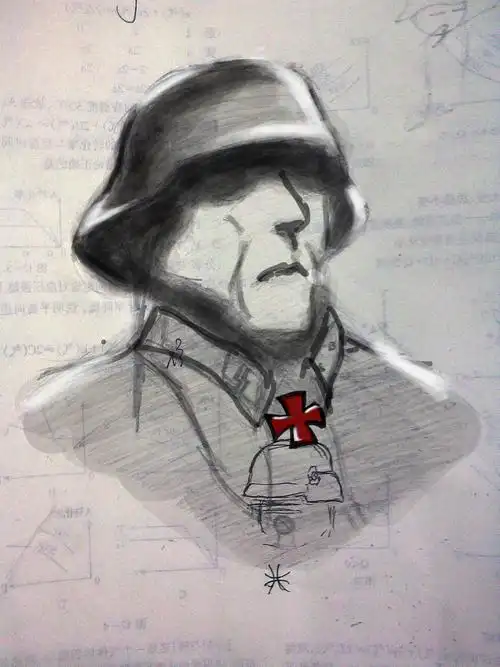 德国军人的半身像