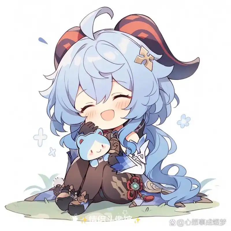 动漫头像 | 原神·q版甘雨 甘雨小时候啊,可是很胖的.