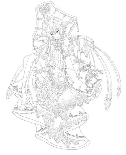 高清绘画素材3600多张动漫线稿线描上色练习参考插画原画