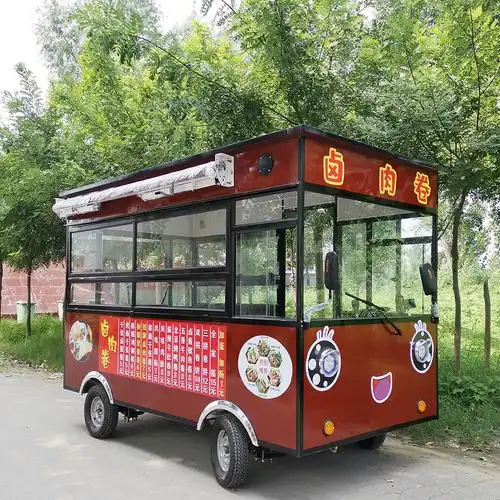 移动美食餐饮车摆摊小吃车早餐车