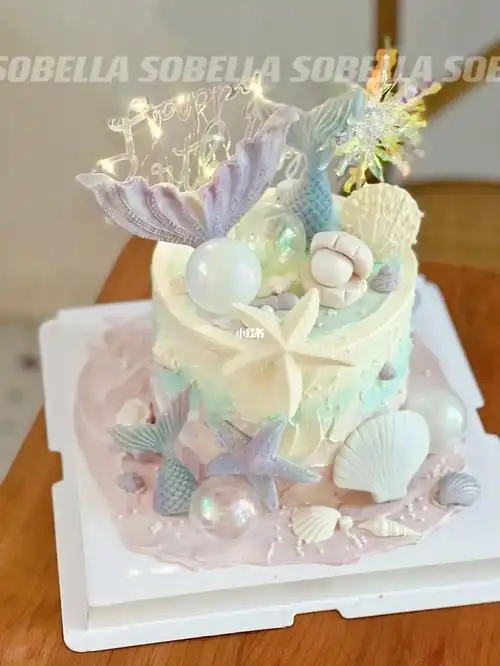 海洋风蛋糕 梦幻蛋糕 美人鱼 鱼尾