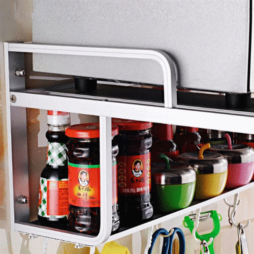 微波炉架子置物架2层免打孔太空铝微波炉架壁挂式微波炉置物架烤