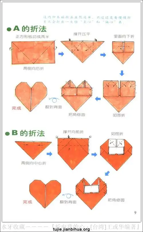 心形折纸步骤图解一第2页