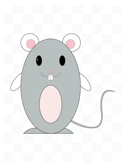 小老鼠简笔画手绘卡通简单可爱