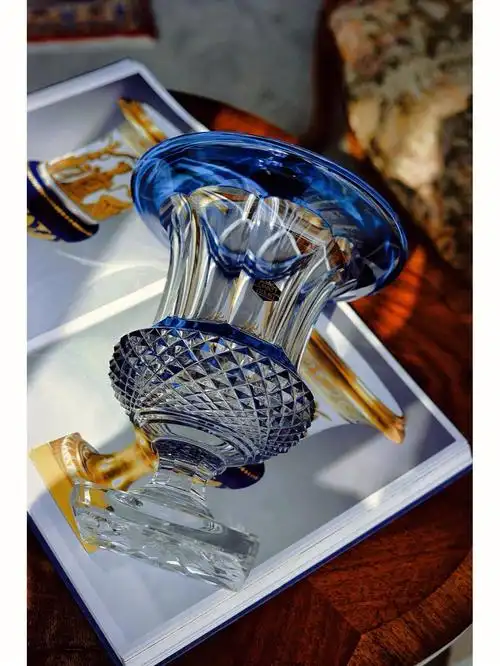 95法国saint louis圣路易经典versailles凡尔赛系列水晶花瓶,著名的