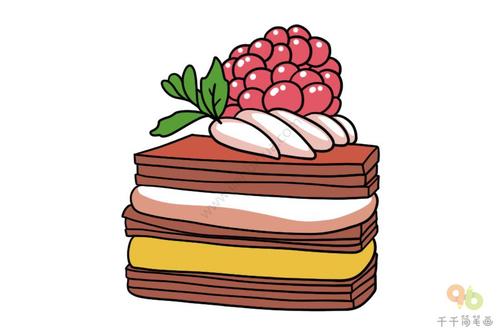 美味的小蛋糕简笔画怎么画