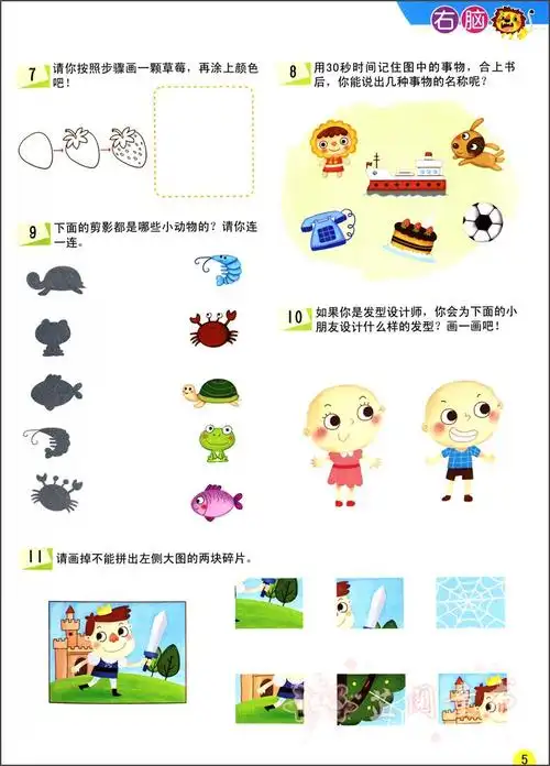 左右脑思维训练全脑潜能开发 幼儿逻辑思维书籍专注力训练 晨曦早教