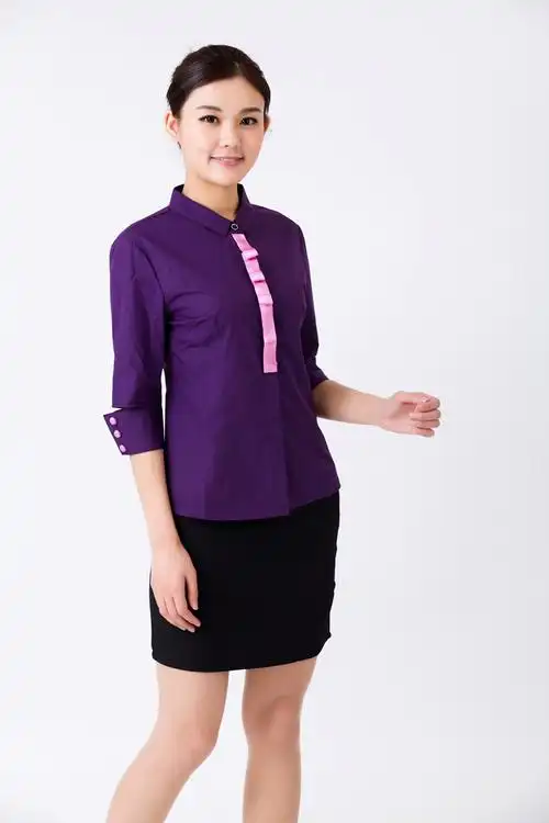 酒店工作服夏装女餐厅饭店火锅店服务员工作服短袖餐饮服务员服装