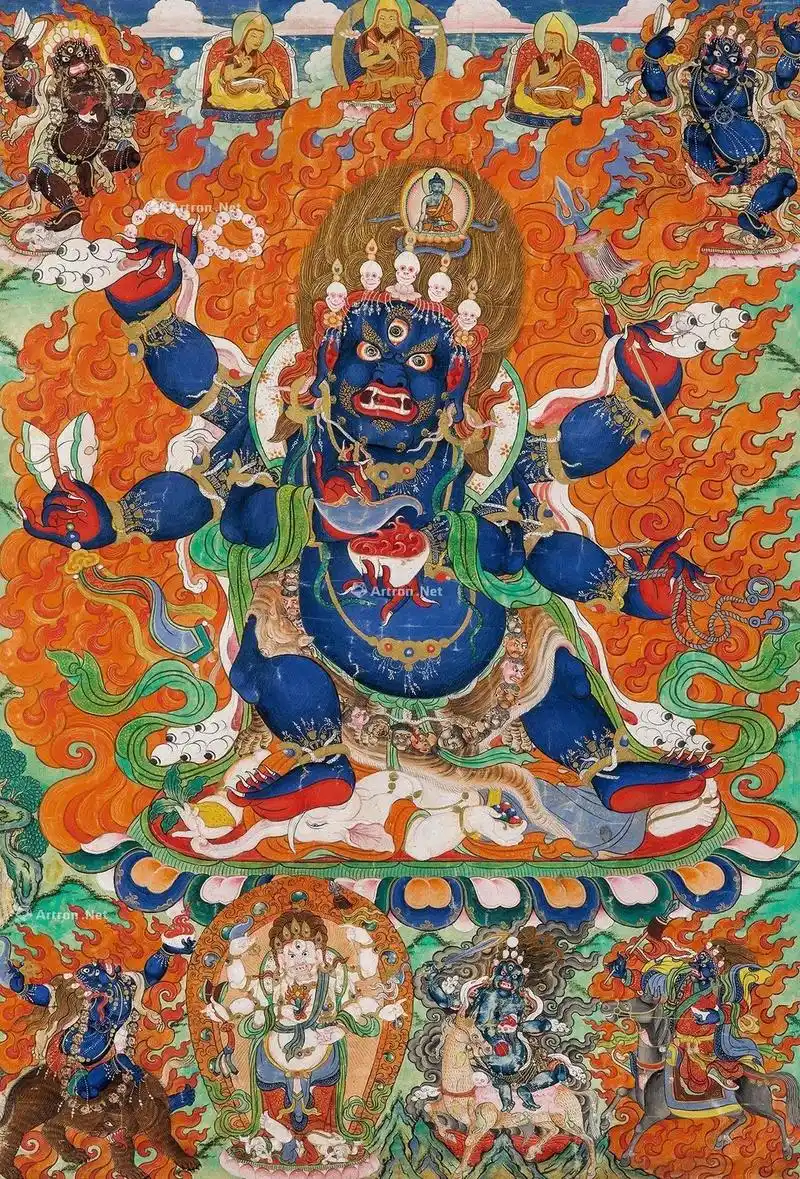 六臂玛哈嘎拉原是印度教之魔神,即大黑天