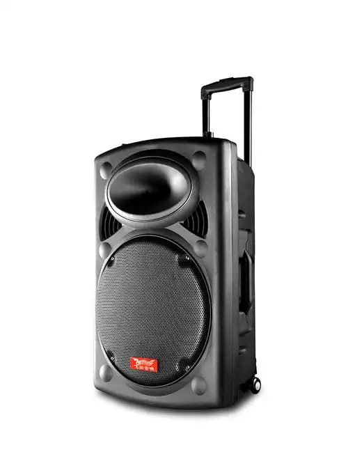 飞扬6827f 15寸 户外电瓶音响 移动 拉杆音箱带 遥控器会议