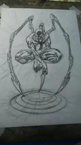 卡通钢铁蜘蛛侠简笔画