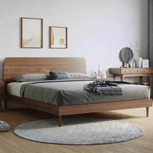 吉木多 北欧实木床 卧室1.5m1.8米白蜡木原木现代简约日式双人床民宿