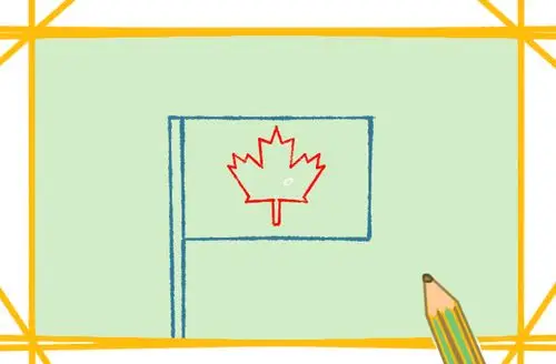 加拿大枫叶旗上色简笔画要怎么画