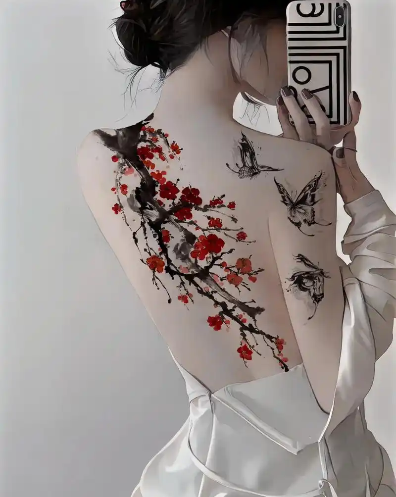 遮盖各种疤痕 的首选主题 梅花.#纹身师日常 #tatto - 抖音