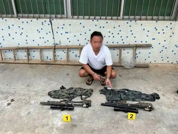 区的文昌市东郊镇,持禁用的工具气枪实施狩猎野生动物等违法犯罪活动