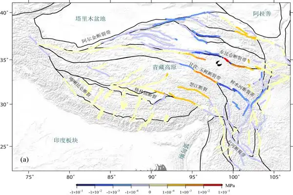 空间遥感部分析青海玛多74级地震对周边断裂的影响