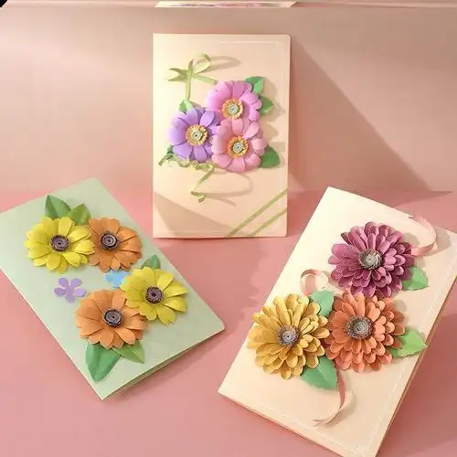 衍纸贺卡手工diy教师节礼物材料包创意送老师幼儿园儿童学生立体