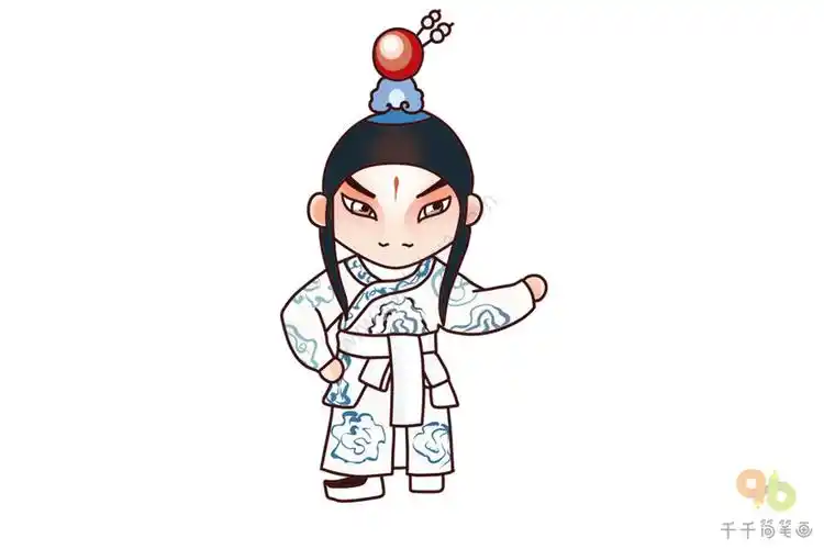 京剧穆桂英挂帅杨文广简笔画