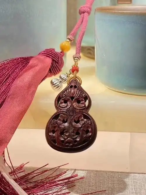 新品紫檀葫芦挂件