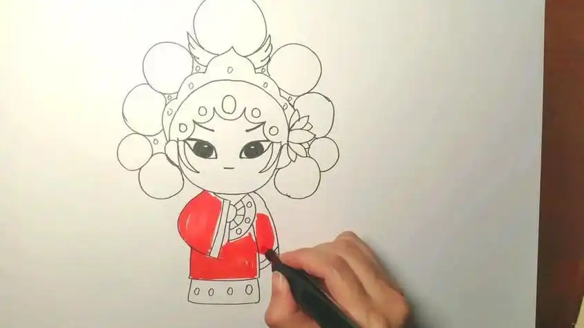 人物秦香莲简笔画可爱京剧小人简笔画自己手绘的女旦简笔画注本文配图