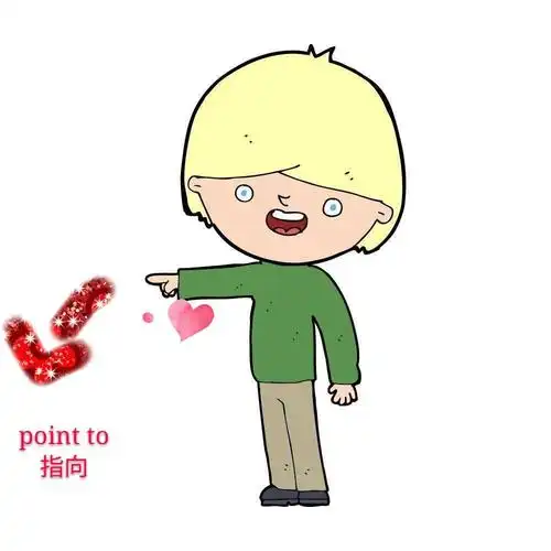 1.point to your nose(指你的鼻子)