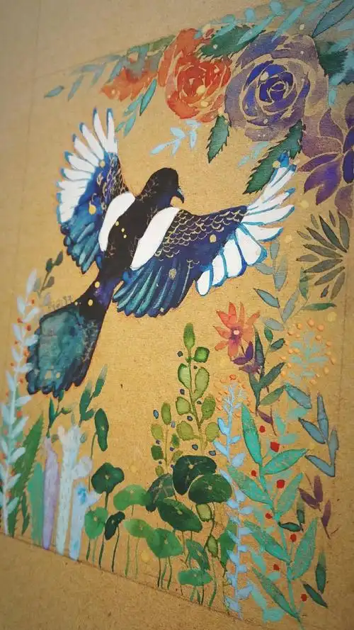 喜鹊|插画|创作习作|王大霜as2o3_原创作品-站酷(zcool)