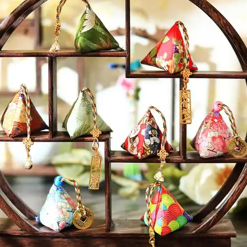 香包花薇创意端午艾叶粽子香囊车载挂饰端午节香包