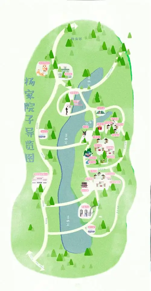 某景区手绘导览平面图