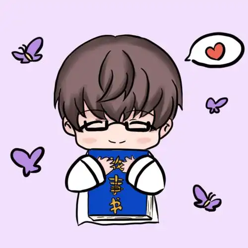 读故事吗?_恋与制作人许墨q版同人绘画作品