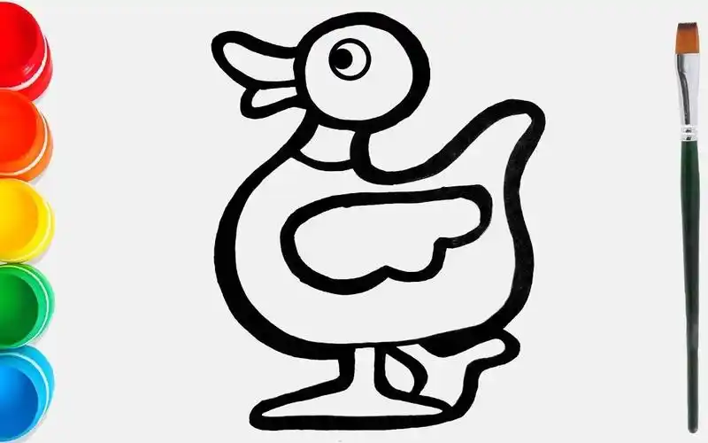 和我一起学画画,今天我们来画一只鸭子!