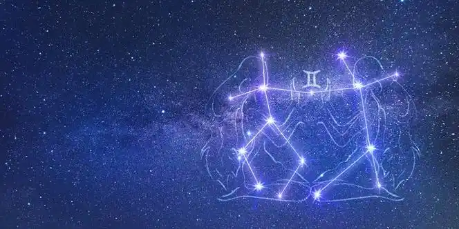 摄影合成唯美星空双子座星座系列背景