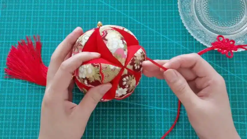 【布艺教程】中国风绣球