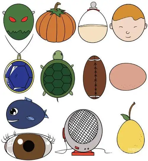 椭圆形可以变成什么的简笔画