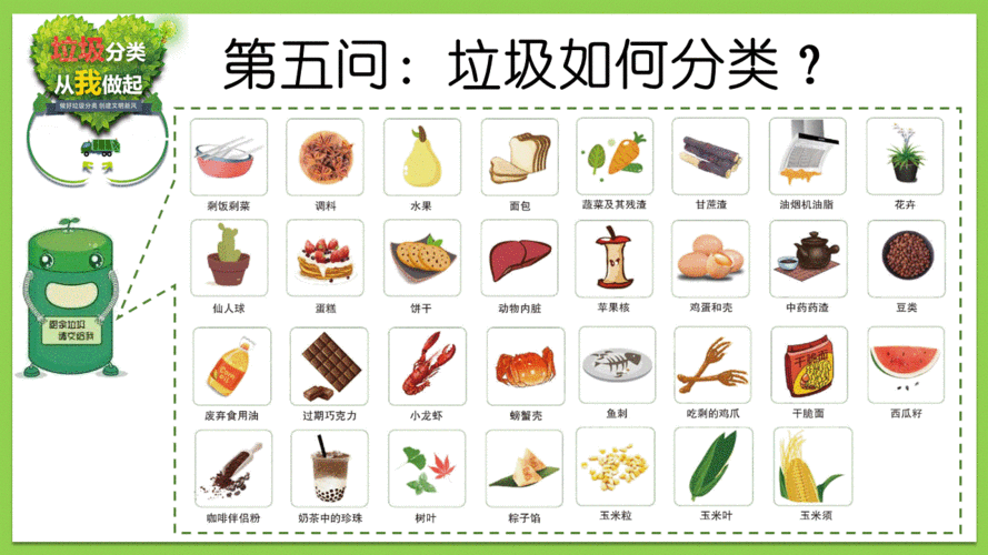 厨余垃圾主要包括:食材废料,瓜果皮核,剩菜剩饭,花卉落叶,废弃食物