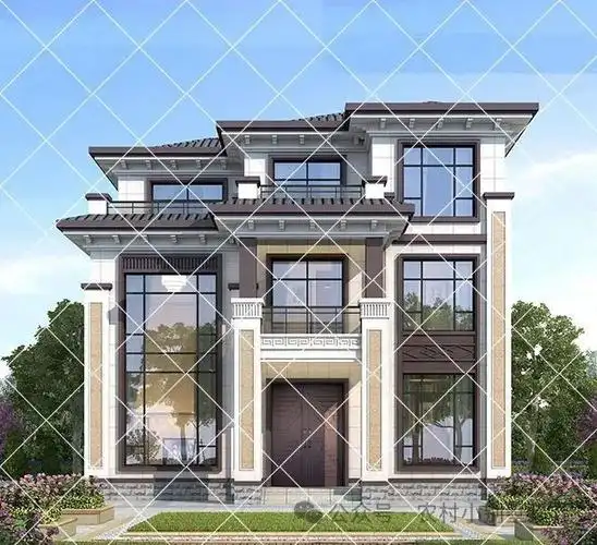 三层新中式别墅##新中式别墅##新中式[话题]##三层别墅##农村自建
